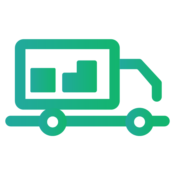 Freight tracking and analytics icon