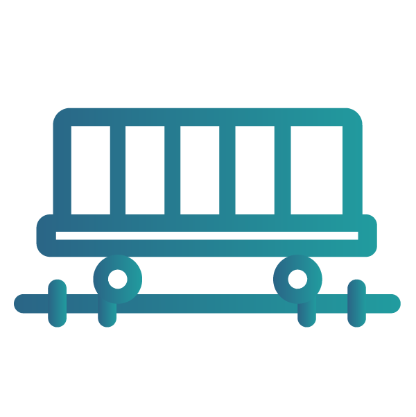 Rail freight transportation icon